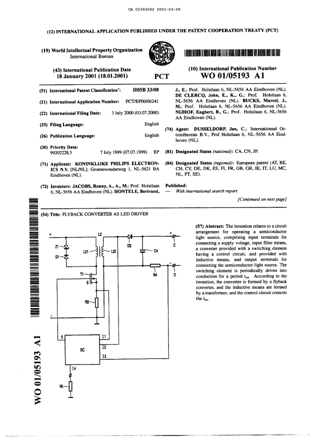 Canadian Patent Document 2343062. Abstract 20001206. Image 1 of 1