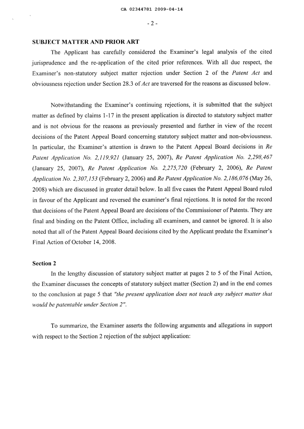 Canadian Patent Document 2344781. Prosecution-Amendment 20090414. Image 2 of 16