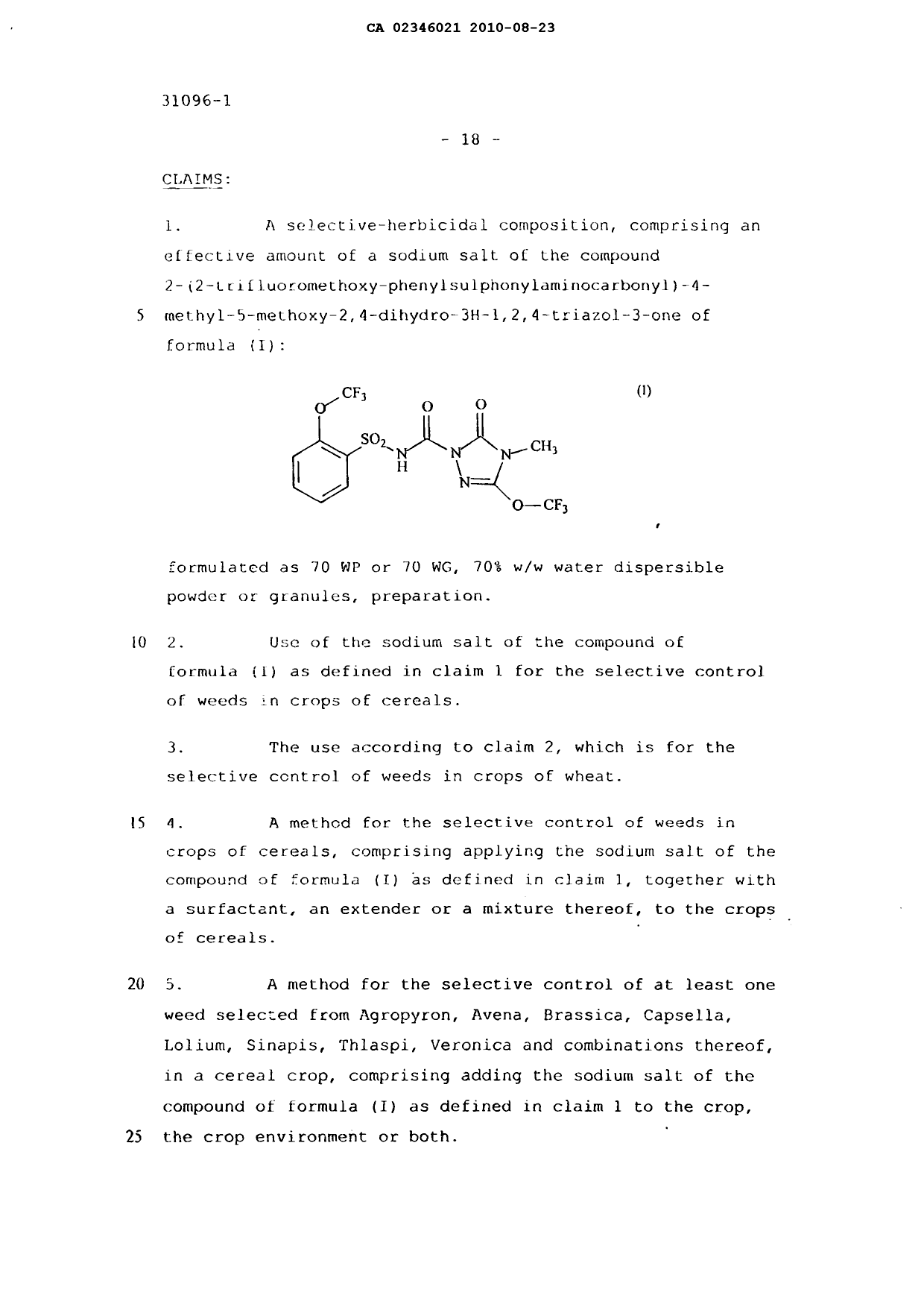 Canadian Patent Document 2346021. Correspondence 20091223. Image 5 of 5