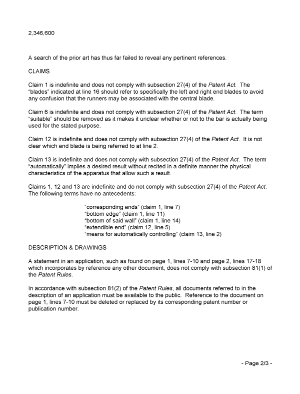 Canadian Patent Document 2346600. Prosecution-Amendment 20061004. Image 2 of 3