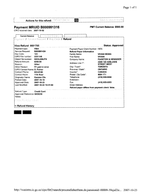 Document de brevet canadien 2351148. Correspondance 20071023. Image 1 de 3