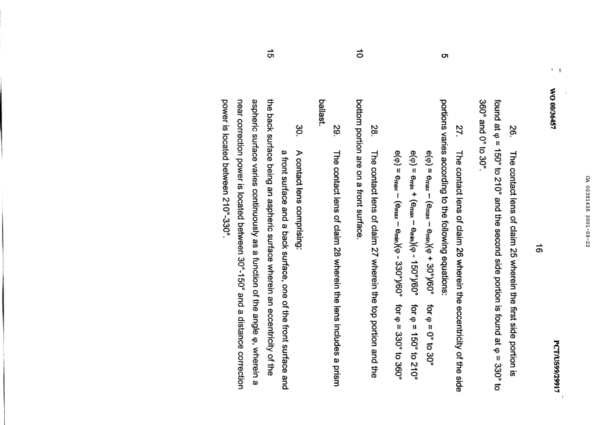 Document de brevet canadien 2351435. Revendications 20010522. Image 4 de 4
