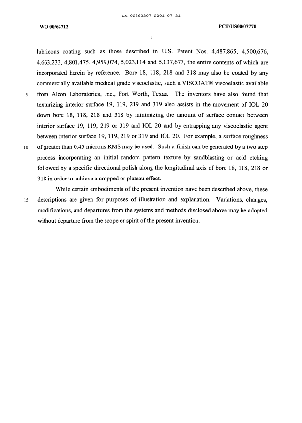 Canadian Patent Document 2362307. Description 20010731. Image 6 of 6