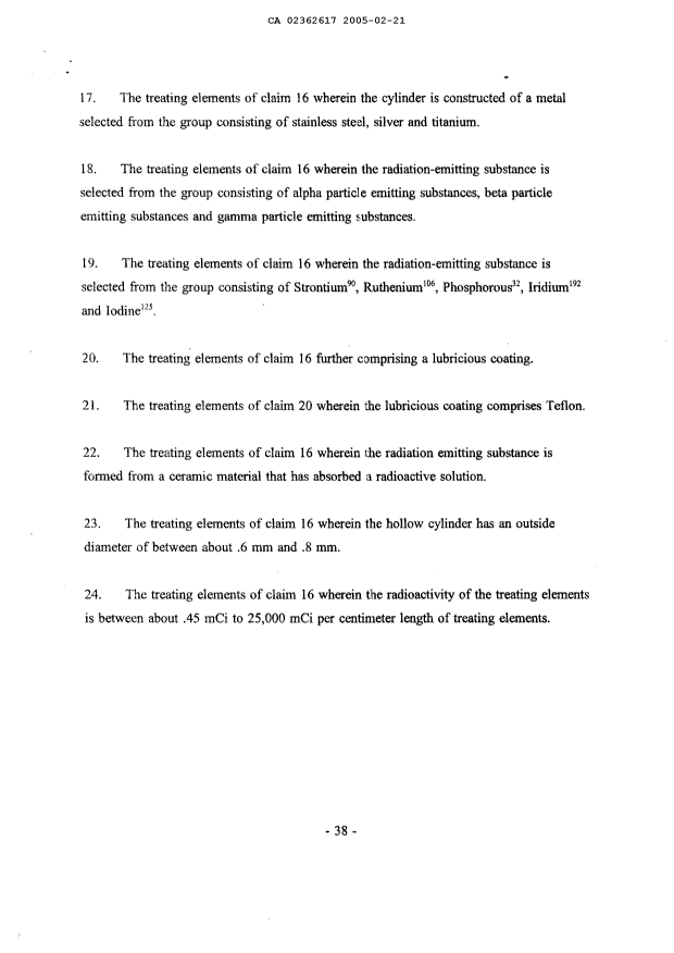 Document de brevet canadien 2362617. Revendications 20050221. Image 3 de 3