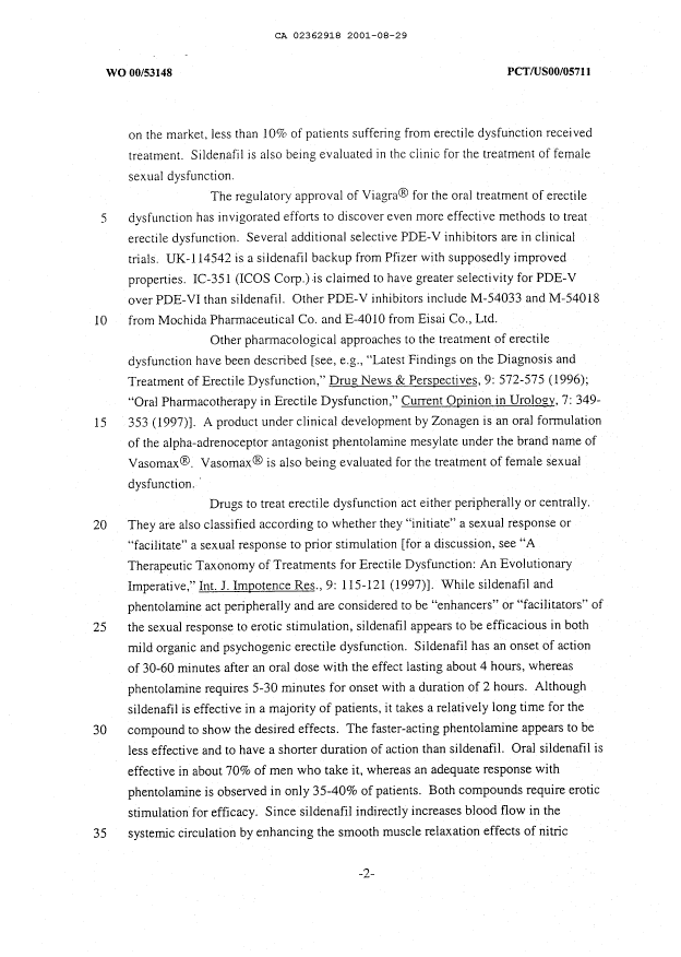 Canadian Patent Document 2362918. Description 20010829. Image 2 of 20