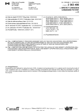 Canadian Patent Document 2363486. Cover Page 20121122. Image 1 of 2