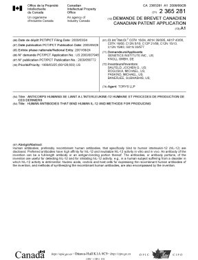 Document de brevet canadien 2365281. Page couverture 20011213. Image 1 de 2