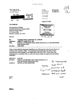 Canadian Patent Document 2365281. Prosecution-Amendment 20051228. Image 1 of 111