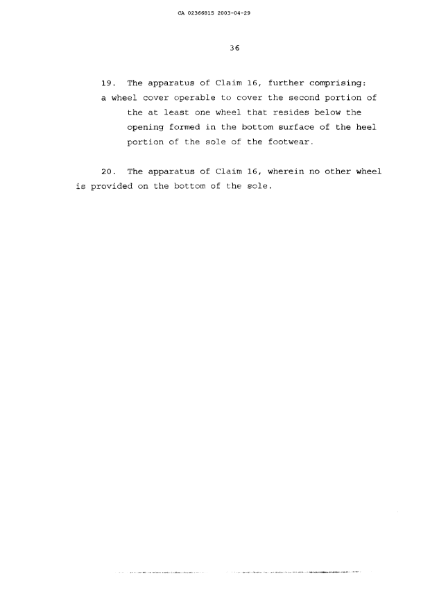 Canadian Patent Document 2366815. Prosecution-Amendment 20030429. Image 2 of 2