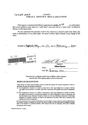 Document de brevet canadien 2368184. Correspondance 20100118. Image 1 de 2