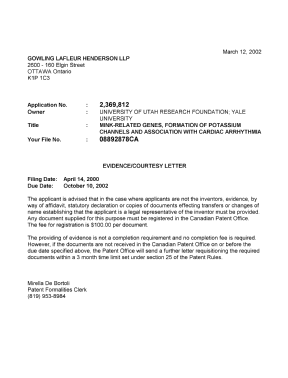 Canadian Patent Document 2369812. Correspondence 20011208. Image 1 of 1