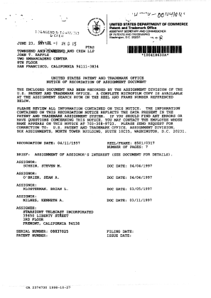 Document de brevet canadien 2374730. Cession 19971227. Image 2 de 6