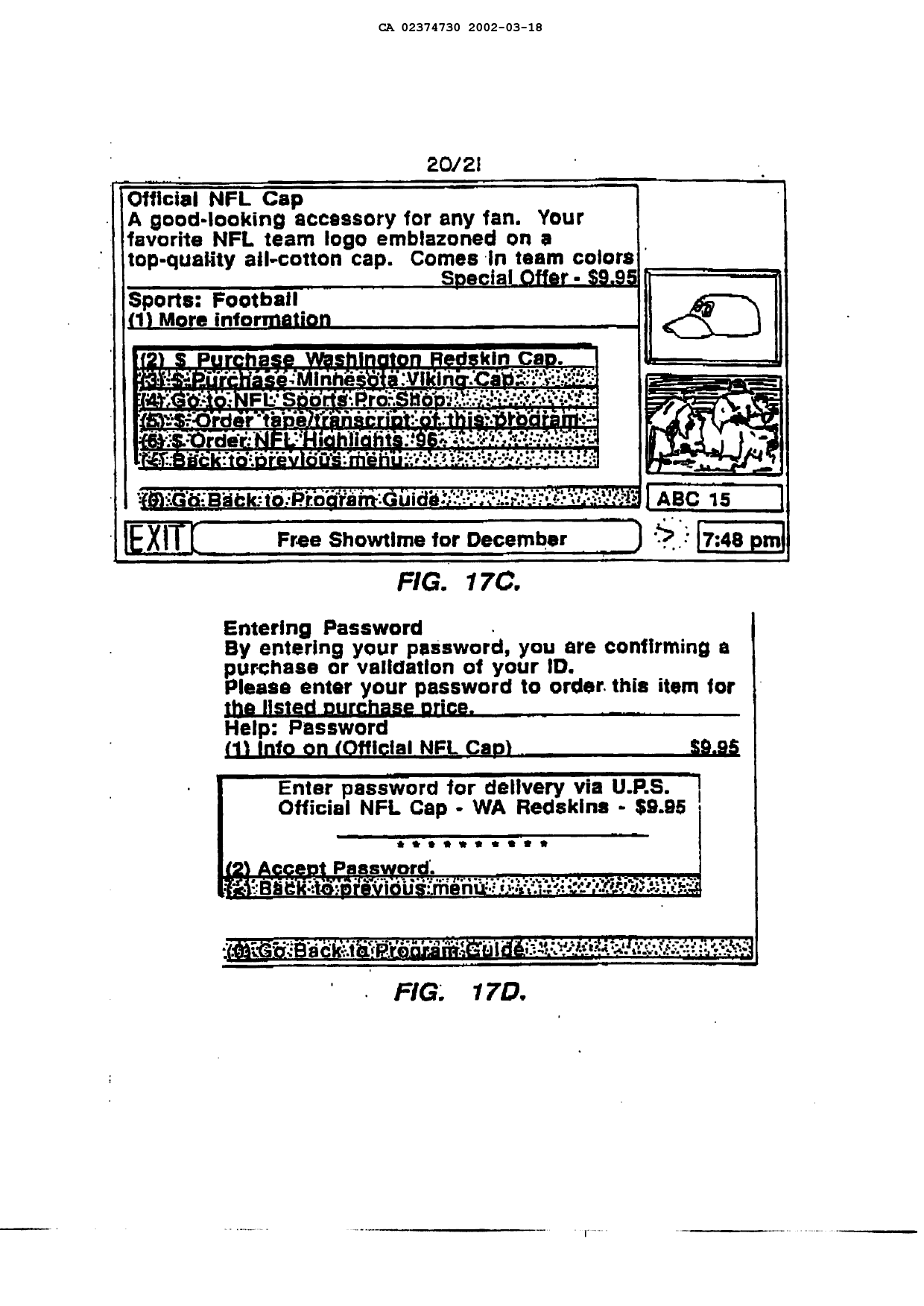 Document de brevet canadien 2374730. Dessins 20011218. Image 21 de 22