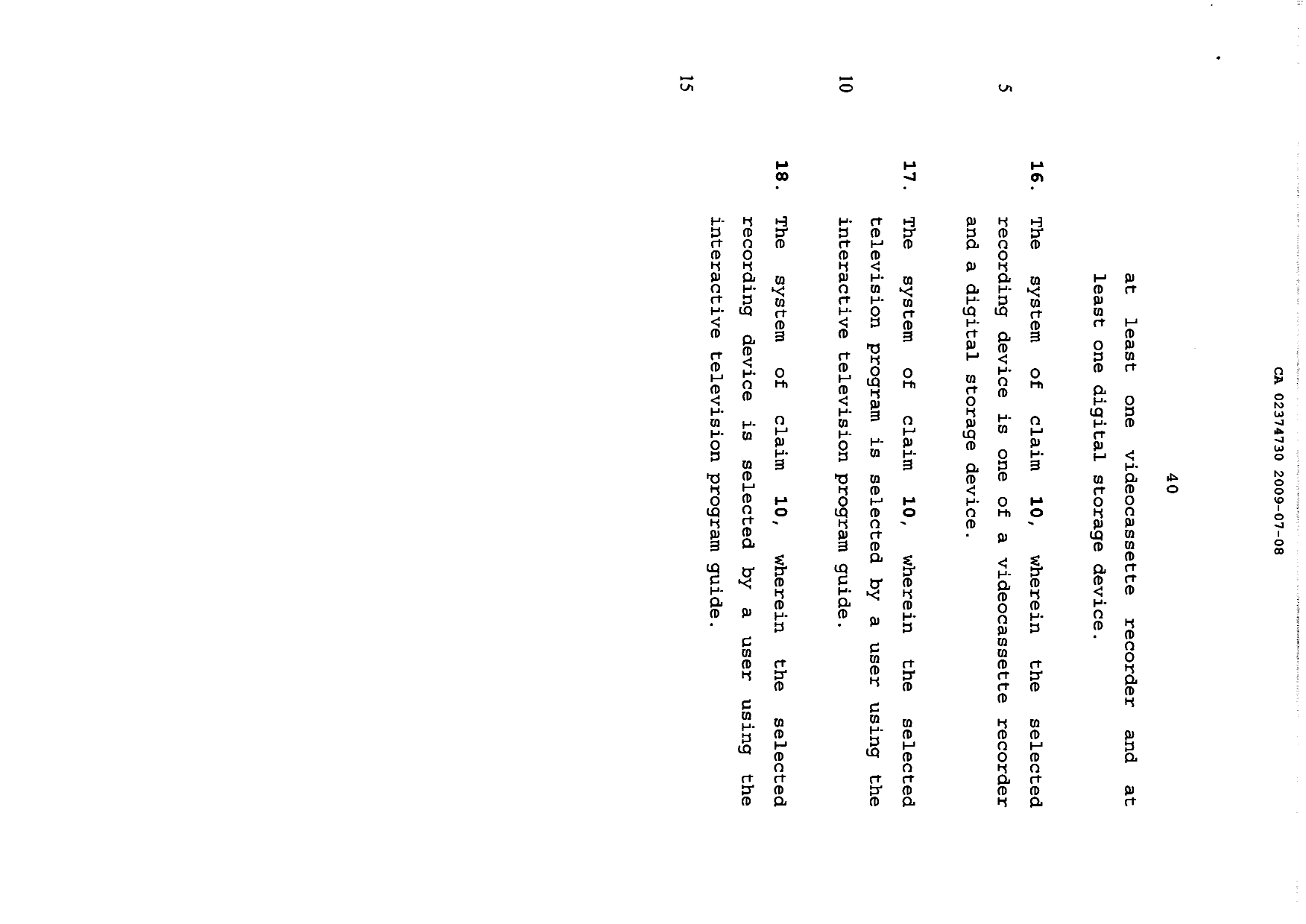 Document de brevet canadien 2374730. Poursuite-Amendment 20081208. Image 12 de 12