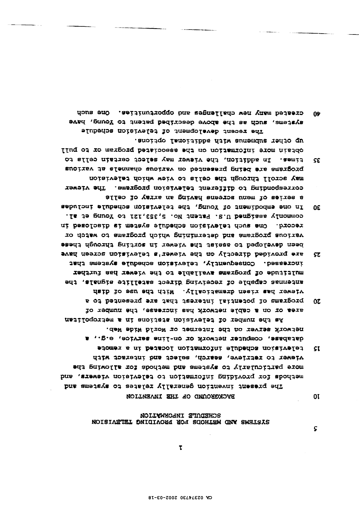 Canadian Patent Document 2374730. Description 20101211. Image 1 of 53