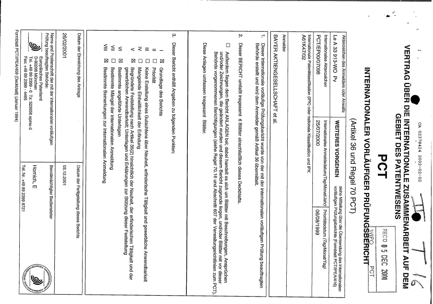 Document de brevet canadien 2378424. PCT 20011202. Image 1 de 6
