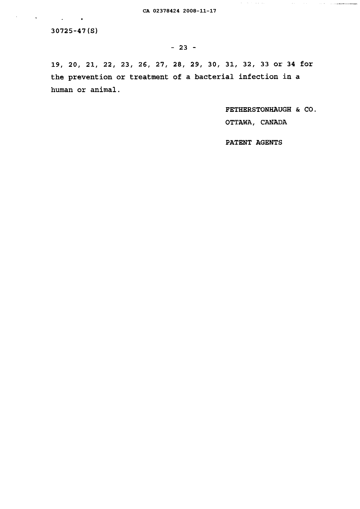 Document de brevet canadien 2378424. Poursuite-Amendment 20071217. Image 10 de 10