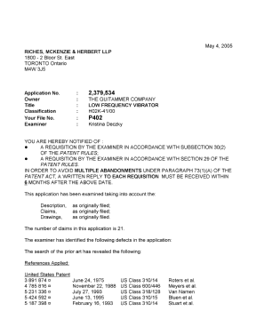 Canadian Patent Document 2379534. Prosecution-Amendment 20050504. Image 1 of 4