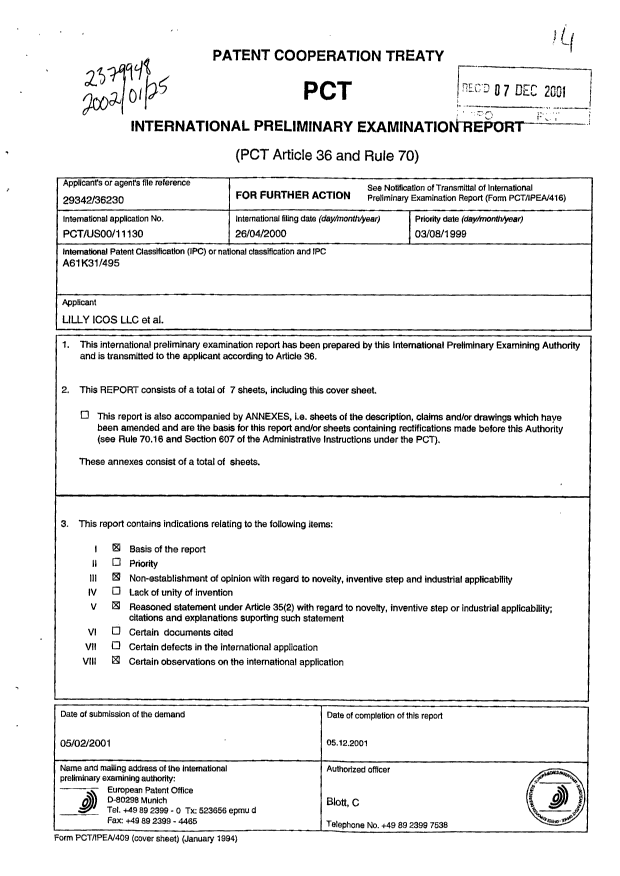 Document de brevet canadien 2379948. PCT 20011225. Image 1 de 7