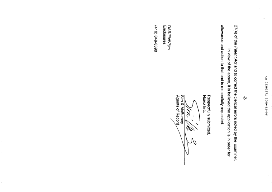 Canadian Patent Document 2382271. Prosecution-Amendment 20081206. Image 2 of 6