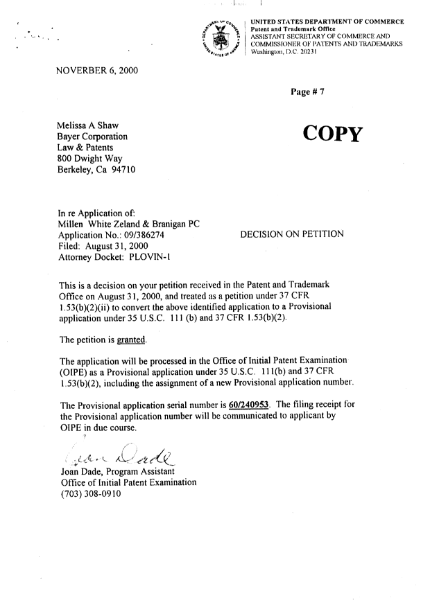 Canadian Patent Document 2382426. Correspondence 20011211. Image 4 of 5
