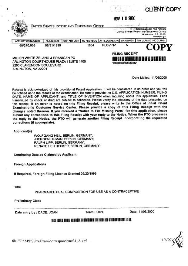Canadian Patent Document 2382426. Correspondence 20011211. Image 5 of 5