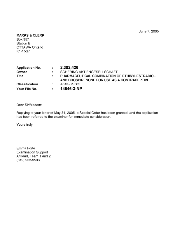 Canadian Patent Document 2382426. Prosecution-Amendment 20041207. Image 1 of 1