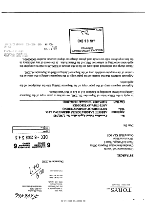 Canadian Patent Document 2385745. Prosecution-Amendment 20011206. Image 1 of 16