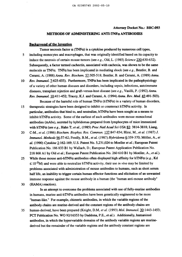 Document de brevet canadien 2385745. Description 20061211. Image 1 de 51