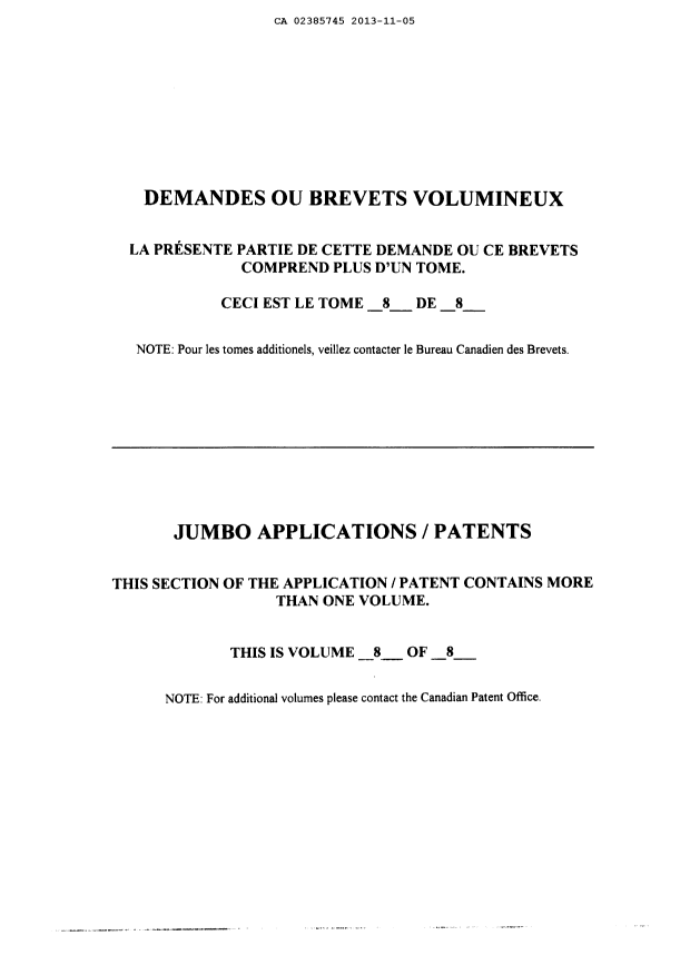 Canadian Patent Document 2385745. Prosecution-Amendment 20121205. Image 168 of 168
