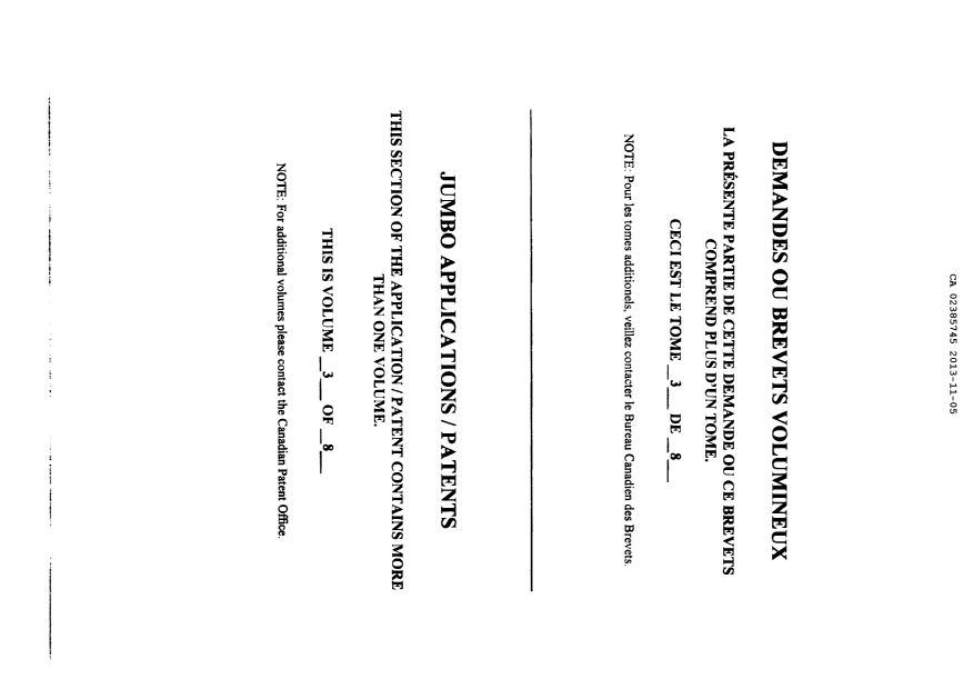 Canadian Patent Document 2385745. Prosecution-Amendment 20121205. Image 1 of 350