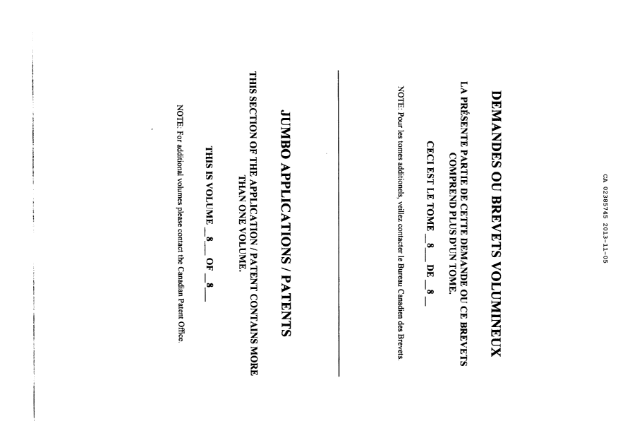 Canadian Patent Document 2385745. Prosecution-Amendment 20121205. Image 1 of 168