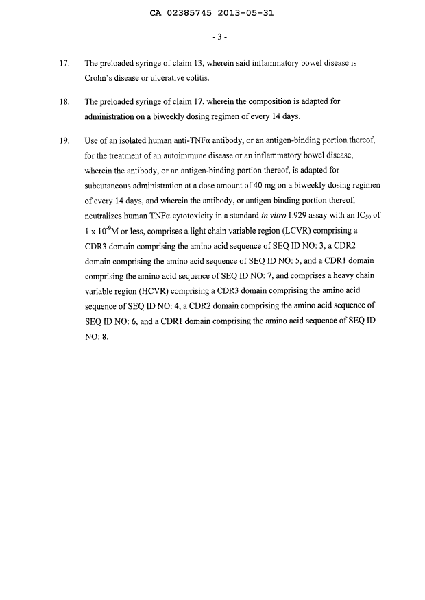 Document de brevet canadien 2385745. Poursuite-Amendment 20121231. Image 8 de 8