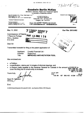 Canadian Patent Document 2386026. Assignment 20020513. Image 1 of 3