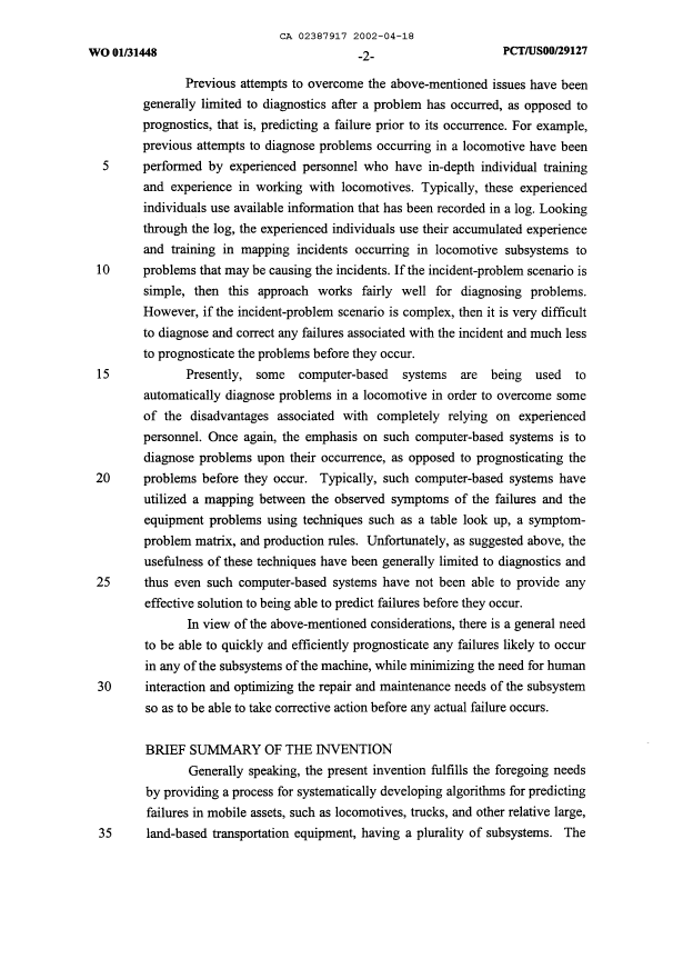 Canadian Patent Document 2387917. Description 20020418. Image 2 of 15
