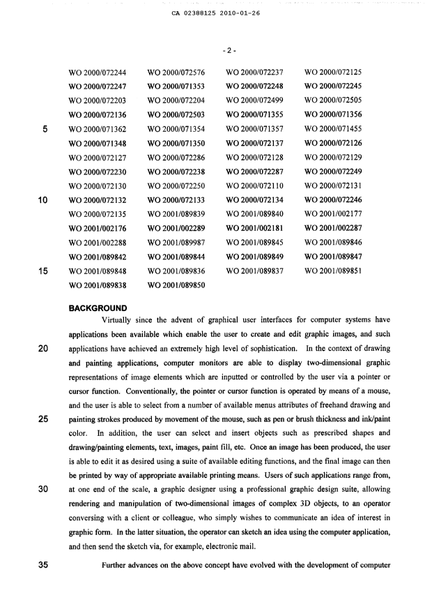 Document de brevet canadien 2388125. Description 20100126. Image 2 de 27