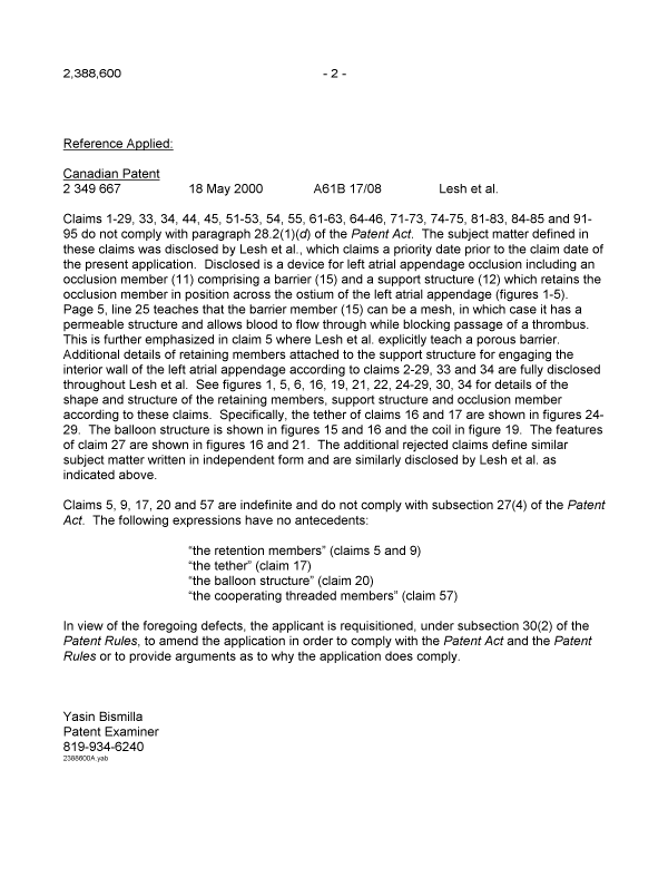 Canadian Patent Document 2388600. Prosecution-Amendment 20070402. Image 2 of 2