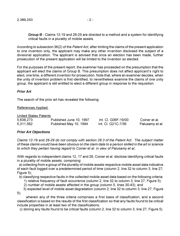Canadian Patent Document 2389253. Prosecution-Amendment 20081216. Image 2 of 3