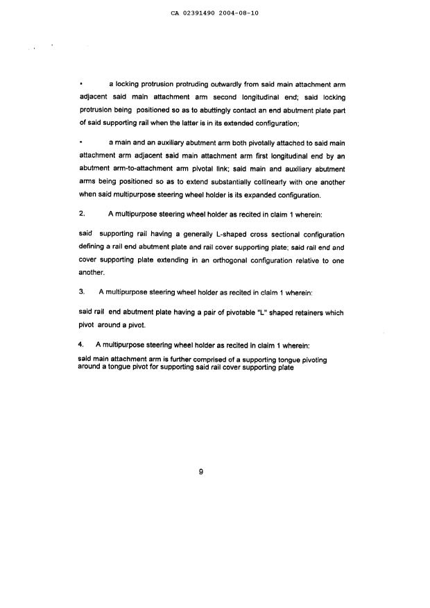 Document de brevet canadien 2391490. Poursuite-Amendment 20040810. Image 12 de 12