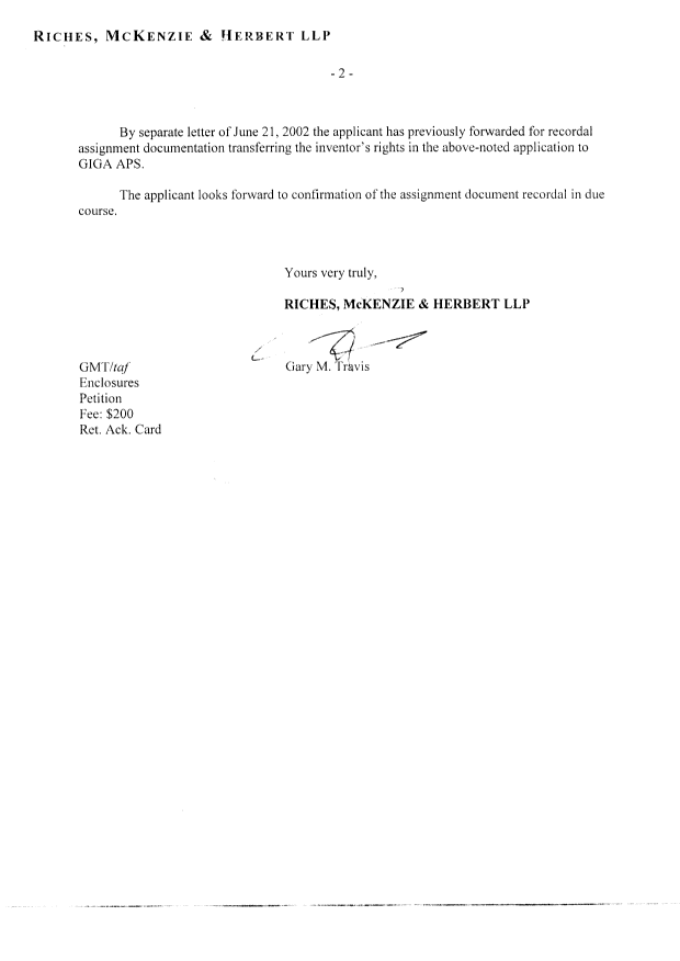 Canadian Patent Document 2395538. Correspondence 20021030. Image 2 of 4
