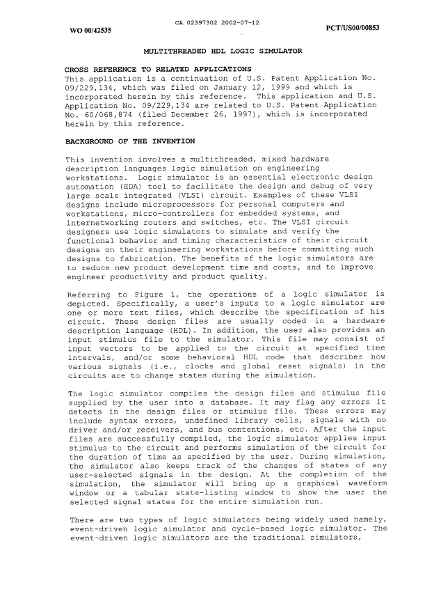 Document de brevet canadien 2397302. Description 20020712. Image 1 de 33