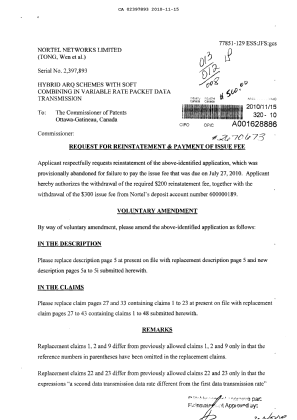 Document de brevet canadien 2397893. Poursuite-Amendment 20101115. Image 1 de 30