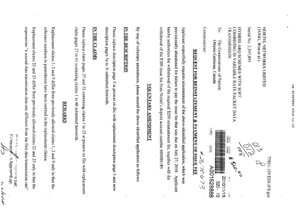 Canadian Patent Document 2397893. Prosecution-Amendment 20101115. Image 1 of 30