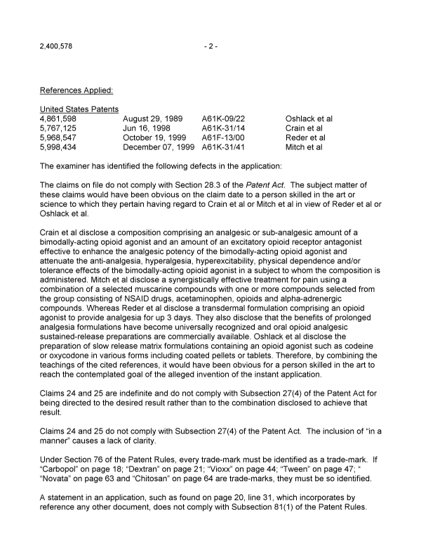 Canadian Patent Document 2400578. Prosecution-Amendment 20040830. Image 2 of 3