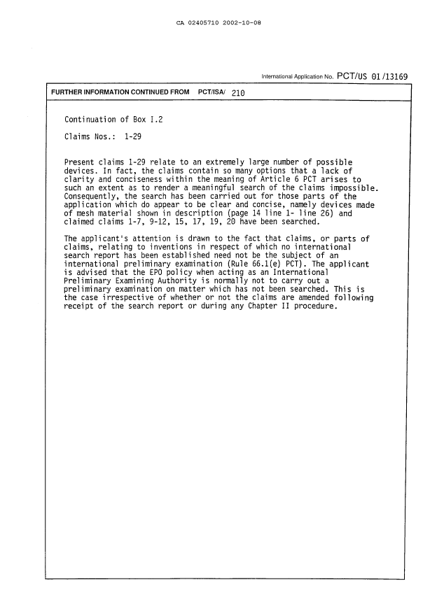 Canadian Patent Document 2405710. PCT 20021008. Image 7 of 7