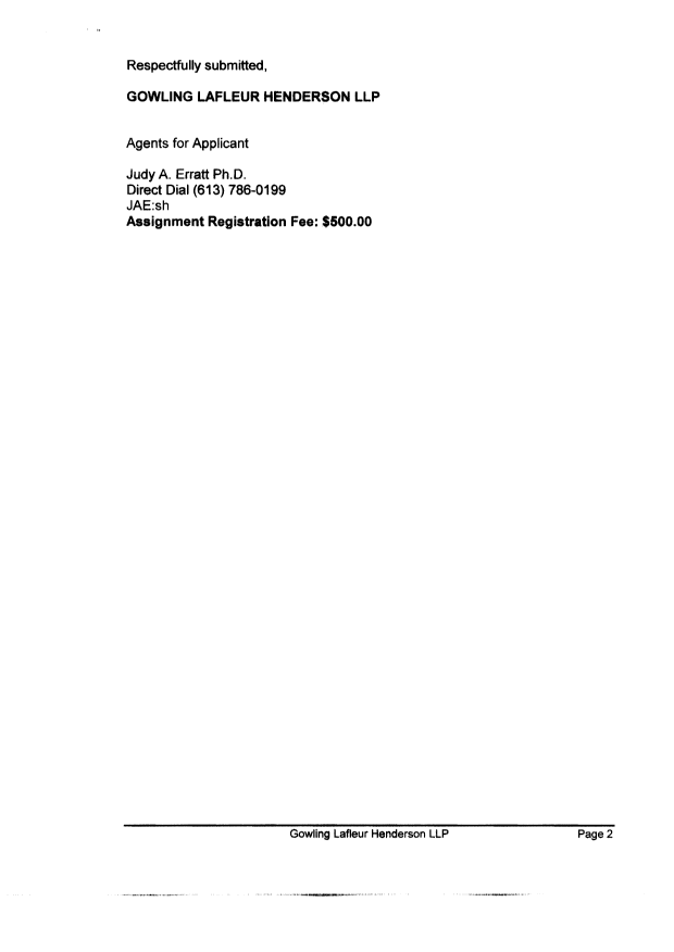 Document de brevet canadien 2405812. Correspondance 20021226. Image 2 de 2