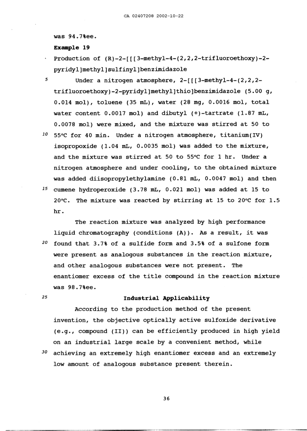 Canadian Patent Document 2407208. Description 20090304. Image 36 of 36