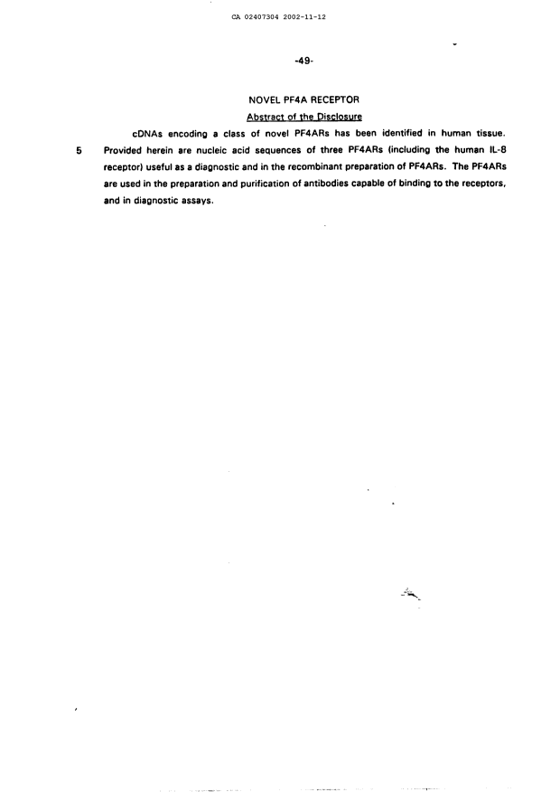 Document de brevet canadien 2407304. Abrégé 20021112. Image 1 de 1