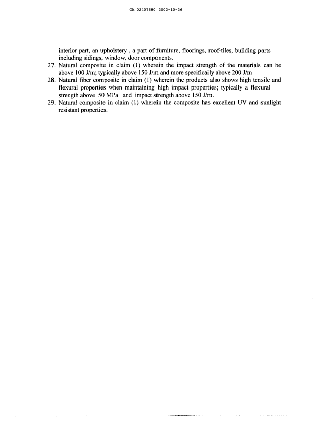 Document de brevet canadien 2407880. Revendications 20011226. Image 3 de 3