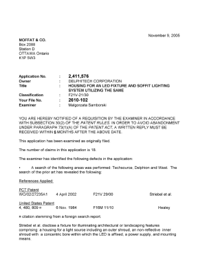 Canadian Patent Document 2411576. Prosecution-Amendment 20051109. Image 1 of 2